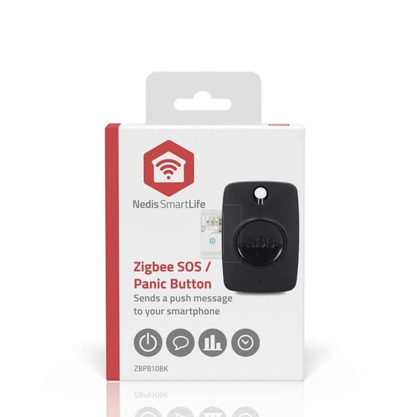 Älykoti Paniikkipainike | Zigbee 3.0 | Akun tyyppi: CR2450 | Musta