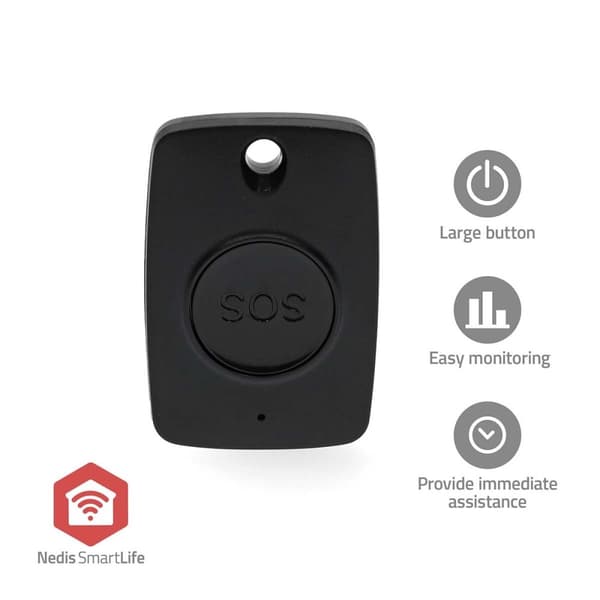 Älykoti Paniikkipainike | Zigbee 3.0 | Akun tyyppi: CR2450 | Musta