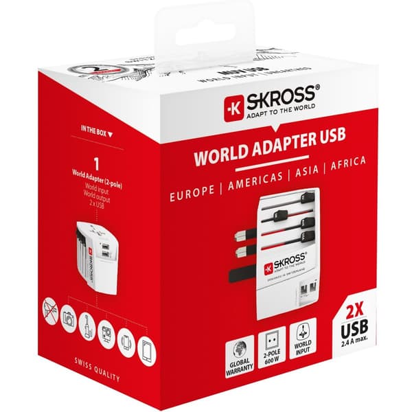 Verdens reiseadapter MUV USB 12W Ujordet