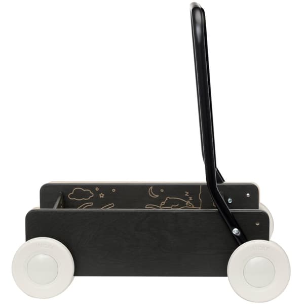 Lära gå vagn svart premium