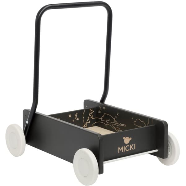 Lära gå vagn svart premium