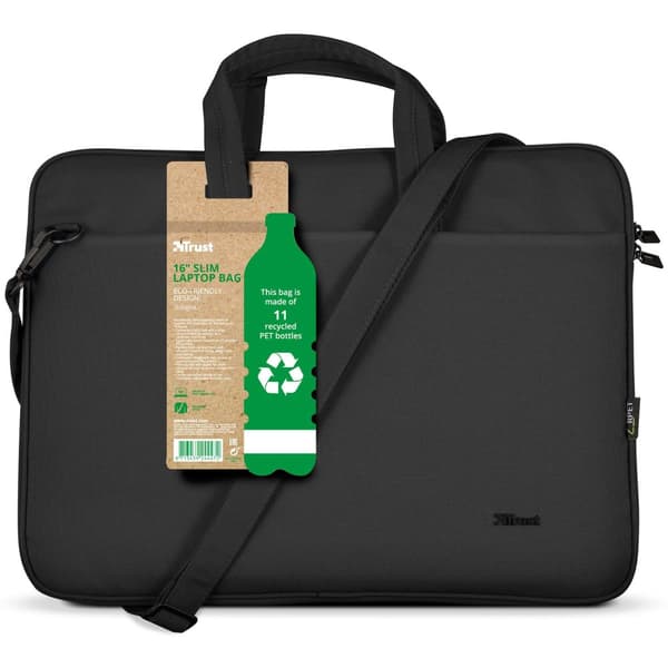 Bologna laptopveske 16" miljøvennlig svart