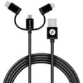 Miniatyrbild 1 av 2: USB-A till Lightning, USB-C och Micro-USB 1,5m Svart
