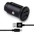 Miniatyrbild 1 av 2: Billaddare 24W + USB-A till Lightning Kabel Svart
