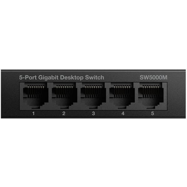 5-porttinen Gigabit-kytkin, metalli musta