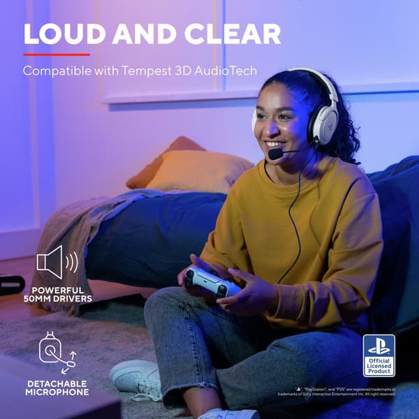 GXT 498W Forta Gaming Headset PS5 valkoinen