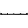 Miniatyrbilde 2 av 7: Patchpanel 24-porter Cat6 for 19" rack U1 Black