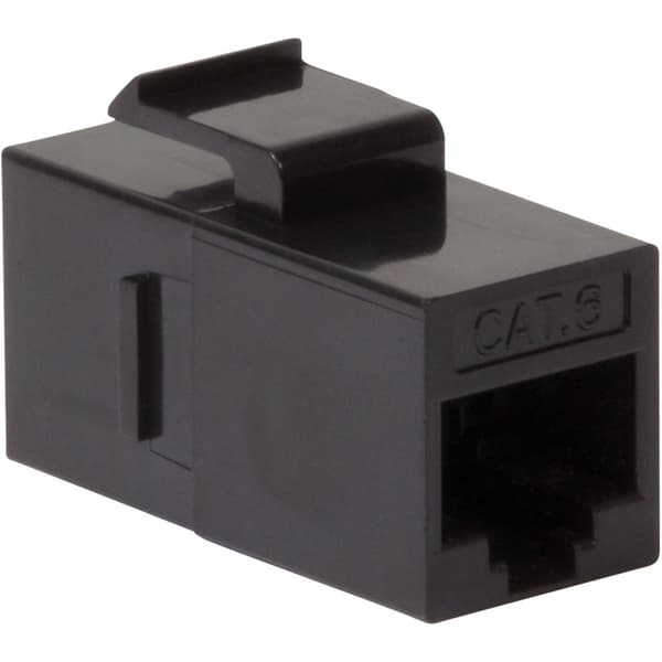 Keystone-skarvdon Cat6 UTP 2xRJ45 Svart