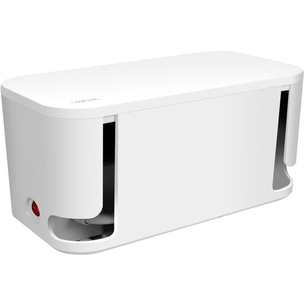Kabelboks - Kabelskjuler med grenuttak + USB-A/USB-C lading Hvit