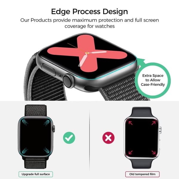 Skjermbeskytter Apple watch 3-pack 44mm