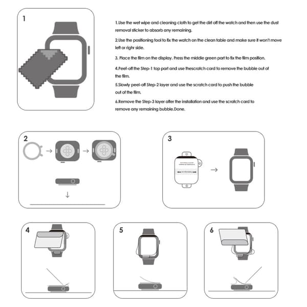 Skjermbeskytter Apple watch 3-pack 44mm