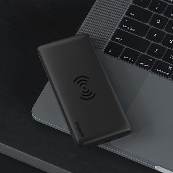 Power Bank 10000 mAh 12W + Trådløs lading