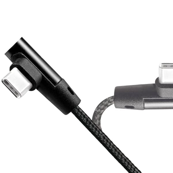 Vinklet USB-C kabel USB 2.0 Max 15W 0,3m