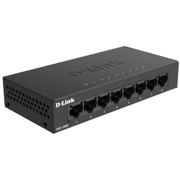 DGS-108GL 8-porters Gigabit-svitsj