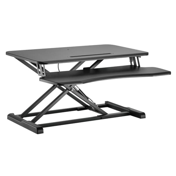 Højdejusterbar bordforhøjer Sit/Stand Sort