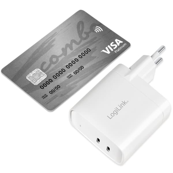 USB oplader 2 x USB-C PD 40W GaN