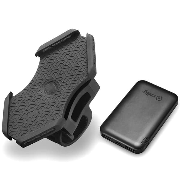 Cykel/e-scooter holder med indbygget powerbank