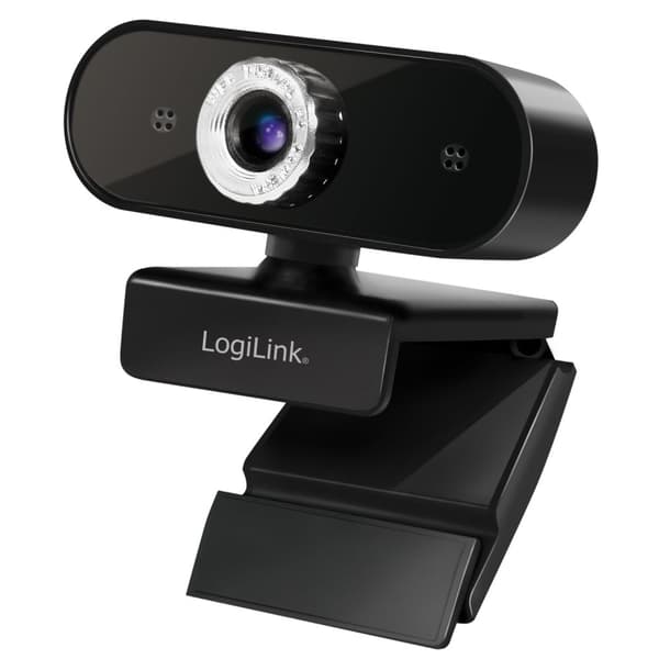 Webcam HD 1080p med indbygget mikrofon Sort, Sølv