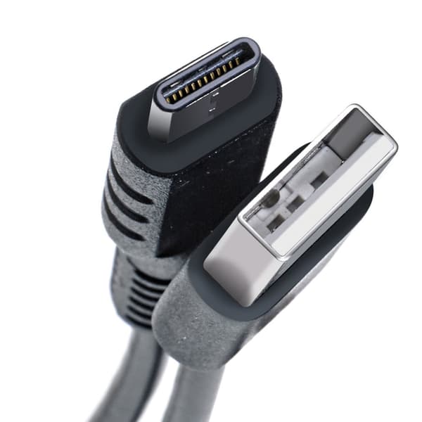 Oplad/synk USB -> USB-C Max 15W 1 m Sort
