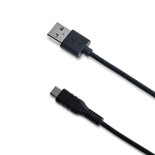 Oplad/synk USB -> USB-C Max 15W 1 m Sort