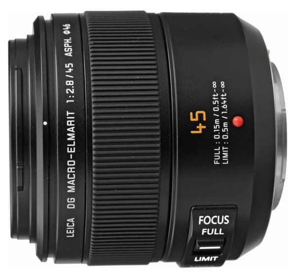 Panasonic Leica DG Macro-Elmarit 45mm f/2.8 ASPH MEGA OIS, svart