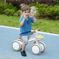 Miniatyrbilde 3 av 10: Balansesykkel for barn Balansesykkel fra 1 år Babysklisykkel med TPU-hjul Ingen skruer Gaver til gutter/jenter Småbarnsleke Brun + Hvit 56 x 27 x 39 c