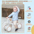 Miniatyrbilde 8 av 10: Balansesykkel for barn Balansesykkel fra 1 år Babysklisykkel med TPU-hjul Ingen skruer Gaver til gutter/jenter Småbarnsleke Brun + Hvit 56 x 27 x 39 c
