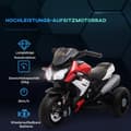 Miniatyrbild 6 av 10: Barnelmotorcykel barnmotorcykel 6V barnfordon elfordon med musik, strålkastare för barn 3-5 år plast metall svart + röd 3km/h