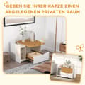 Miniatyrbillede 7 af 10: Katteskab til kattetoilet, kattetoiletskab med udtræksskab, affaldsopsamlingsmåtte, kattehus til indendørs, 78 x 50 x 51 cm, eg