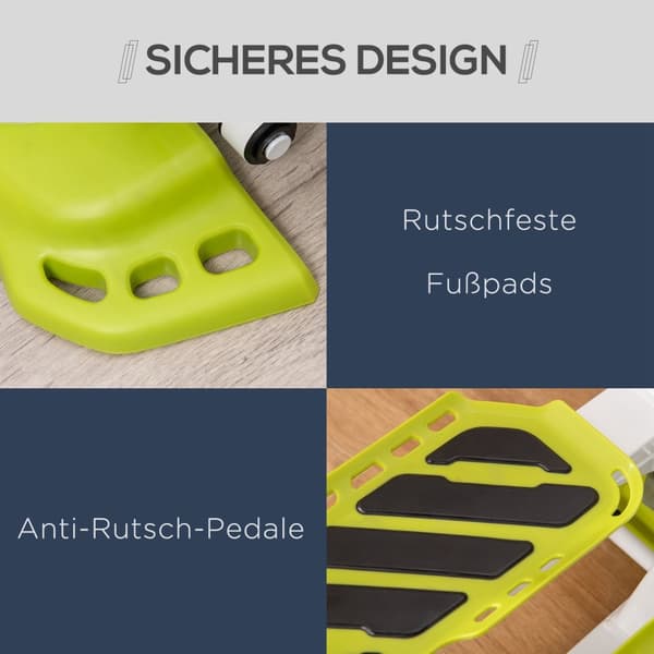 Mini stepper for hjemmet, sklisikker opp-ned stepper med LCD-skjerm, stepper hjemmetrener med to store pedaler, stål, gul