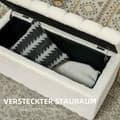 Miniatyrbild 5 av 10: Bänk med förvaringsutrymme, stoppad bänk, sängbänk med träben, sittbräda för hall, sovrum, vardagsrum, 102 x 45 x 46cm