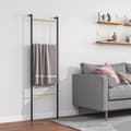 Pikkukuva 7 / 10: Pyyhetikkaat 49 x 167,5 cm Pyyhehylly, 4 baaria Tilansäästö kylpypyyhkeille Vaatteet Peitot Sanomalehdet Teräs Musta