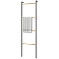 Pikkukuva 1 / 10: Pyyhetikkaat 49 x 167,5 cm Pyyhehylly, 4 baaria Tilansäästö kylpypyyhkeille Vaatteet Peitot Sanomalehdet Teräs Musta