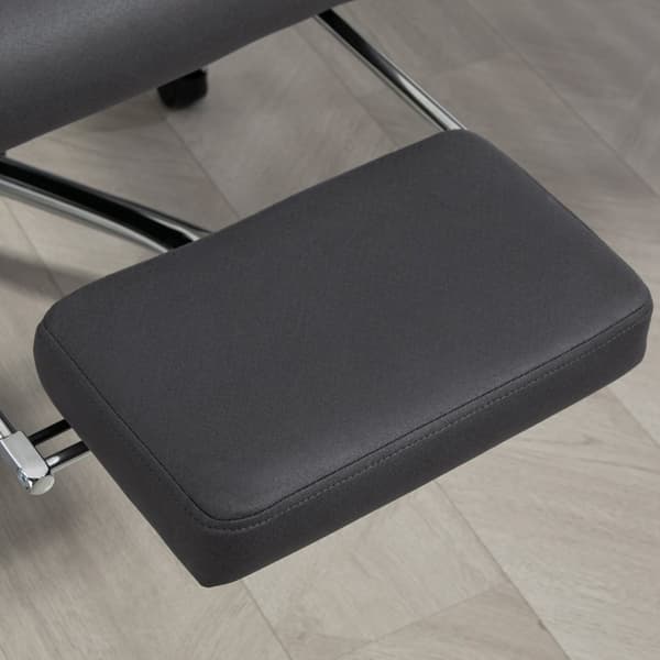 Kontorstol med massagefunktion, direktørstol højdejusterbar, med lænefunktion, ergonomisk, mørkegrå