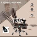 Miniatyrbilde 6 av 10: Kontorstol med massasjefunksjon, ergonomisk skrivebordsstol med ligge- og varmefunksjon, høydejusterbar datastol med fotstøtte