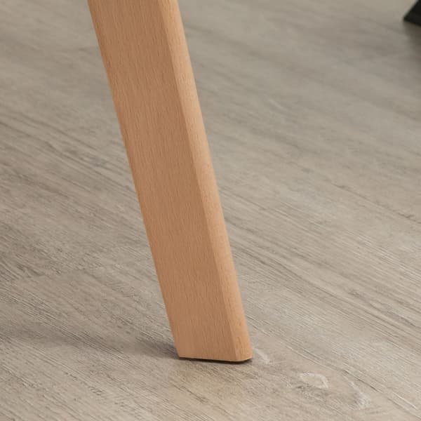 Køkkenstole sæt af 2, bæreevne 120 kg, ergonomiske, med forlænget armlæn, ryglæn, polyester, træ, 54x57x80 cm, sort