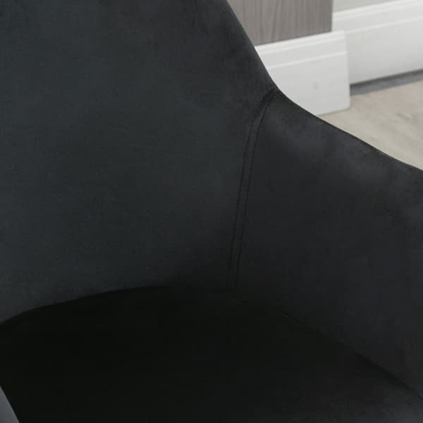 Køkkenstole sæt af 2, bæreevne 120 kg, ergonomiske, med forlænget armlæn, ryglæn, polyester, træ, 54x57x80 cm, sort