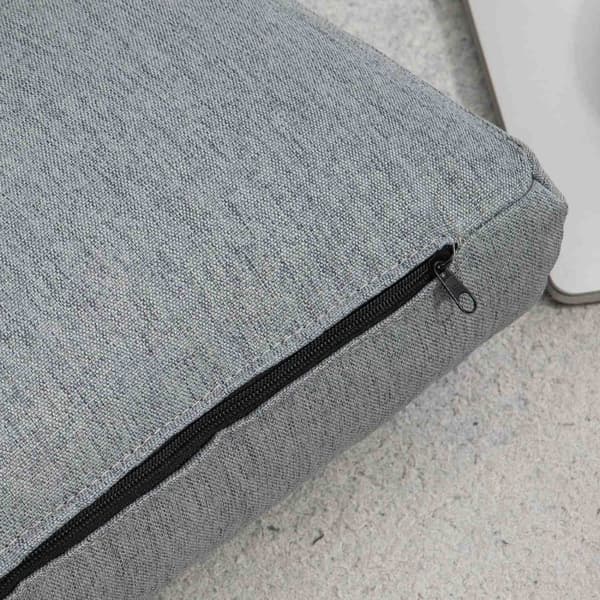 Sammenleggbar gulvstol, med 6-nivå justerbar ryggstøtte, tykk setepolstring, sengefunksjon, linlook, 70 x 41 x 56 cm, grå