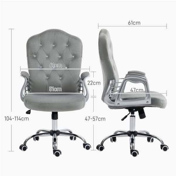 Kontorstol i imiteret læder, ergonomisk skrivebordsstol med vippefunktion, 360° drejelig, højdejusterbar, op til 120 kg, lysegrå