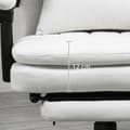 Miniatyrbilde 9 av 10: Kontorstol med massasjefunksjon, ergonomisk skrivebordsstol, høydejusterbar lederstol, kremhvit