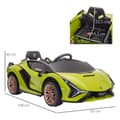 Miniatyrbild 4 av 10: Barnfordon, 2 körlägen, Lamborghini SIAN SUV Billeksak Elbil med fjärrkontroll, musik (MP3/USB), 37-60 månader, grön