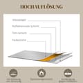 Miniatyrbilde 6 av 10: Veggspeil, 60 x 60 cm baderomsspeil med aluminiumsramme, rundt dekorativt speil for bad, stue, gang, soverom, svart