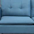 Miniatyrbilde 8 av 10: 2-seters sofa, sofa med tykk pute, polstret sofa med stålben, moderne dobbel sofa for stue, soverom, mørkeblå
