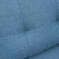 Miniatyrbilde 10 av 10: 2-seters sofa, sofa med tykk pute, polstret sofa med stålben, moderne dobbel sofa for stue, soverom, mørkeblå