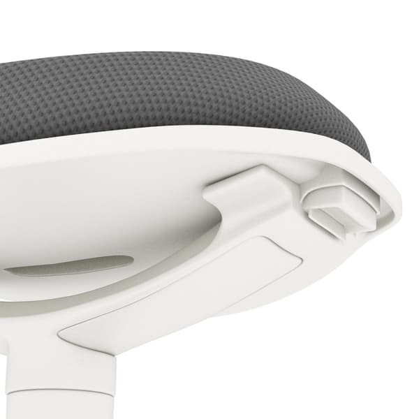 Pendelpall, ergonomisk kontorspall, höjdjusterbar arbetspall, snurrstol för kontor, mesh, grå