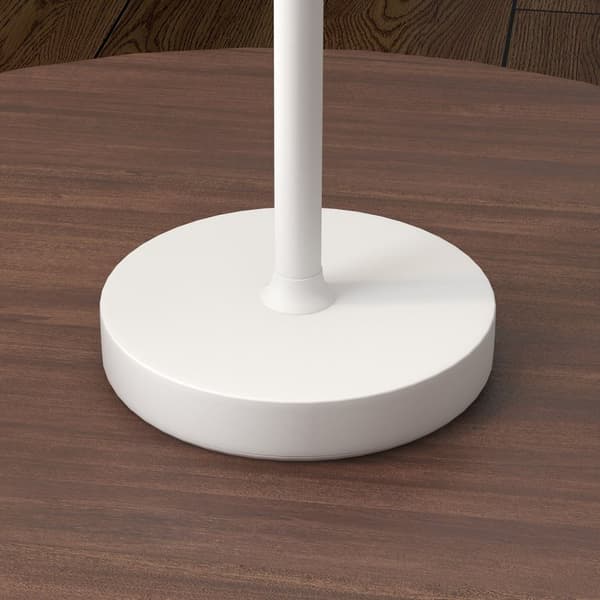 Bordslampa Uppladdningsbar USB-bordslampa med 3 ljusfärger, bärbar USB-sänglampa med pekbrytare för vardagsrum, metall, vit