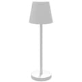 Miniatyrbild 1 av 10: Bordslampa Uppladdningsbar USB-bordslampa med 3 ljusfärger, bärbar USB-sänglampa med pekbrytare för vardagsrum, metall, vit