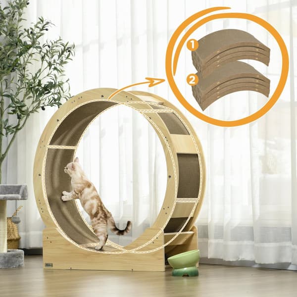 Kattskrapbräda, set om 8 återvinningsbar skrappapp, repmattor av wellpapp för träningshjul för katter, katter upp till 5 kg, 55 x 25,5 x 3 cm, brun