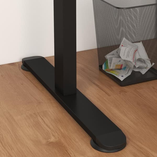 Ståbord, elektriskt, med anti-kollision, överhettningsskydd, förvaringsmöjligheter, 140x70x72-116cm, spånskiva, svart