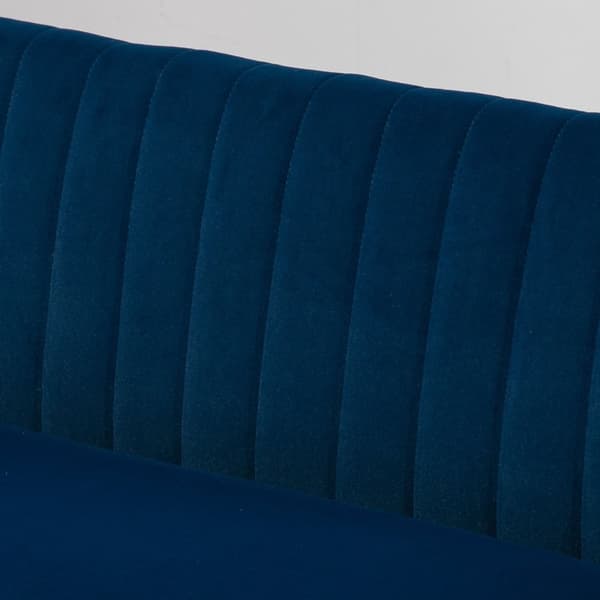 2-seters sofa, to-seter, loveseat med linlook, dobbel sofa med treben, bæreevne opptil 150 kg, himmelblå, 117 x 56,5 x 77 cm